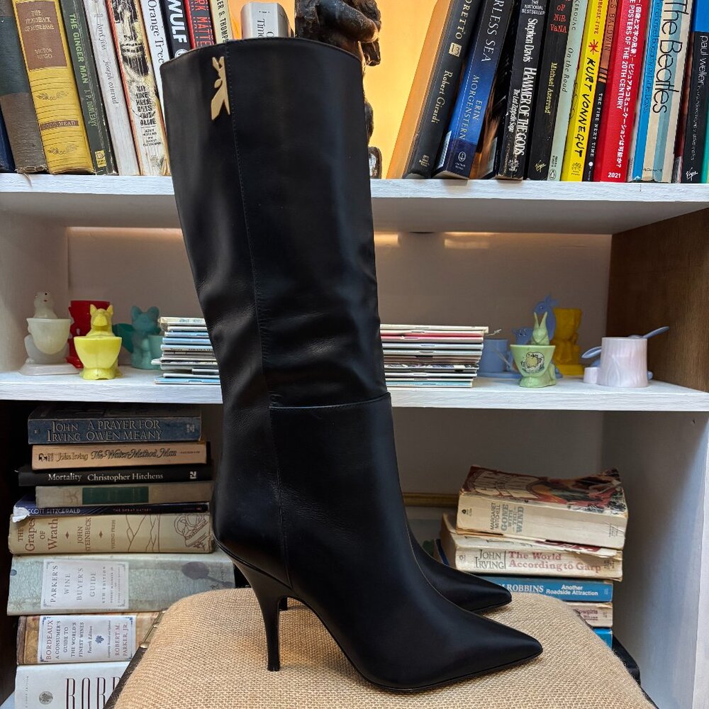Patrizia Pepe black leather boots NWT